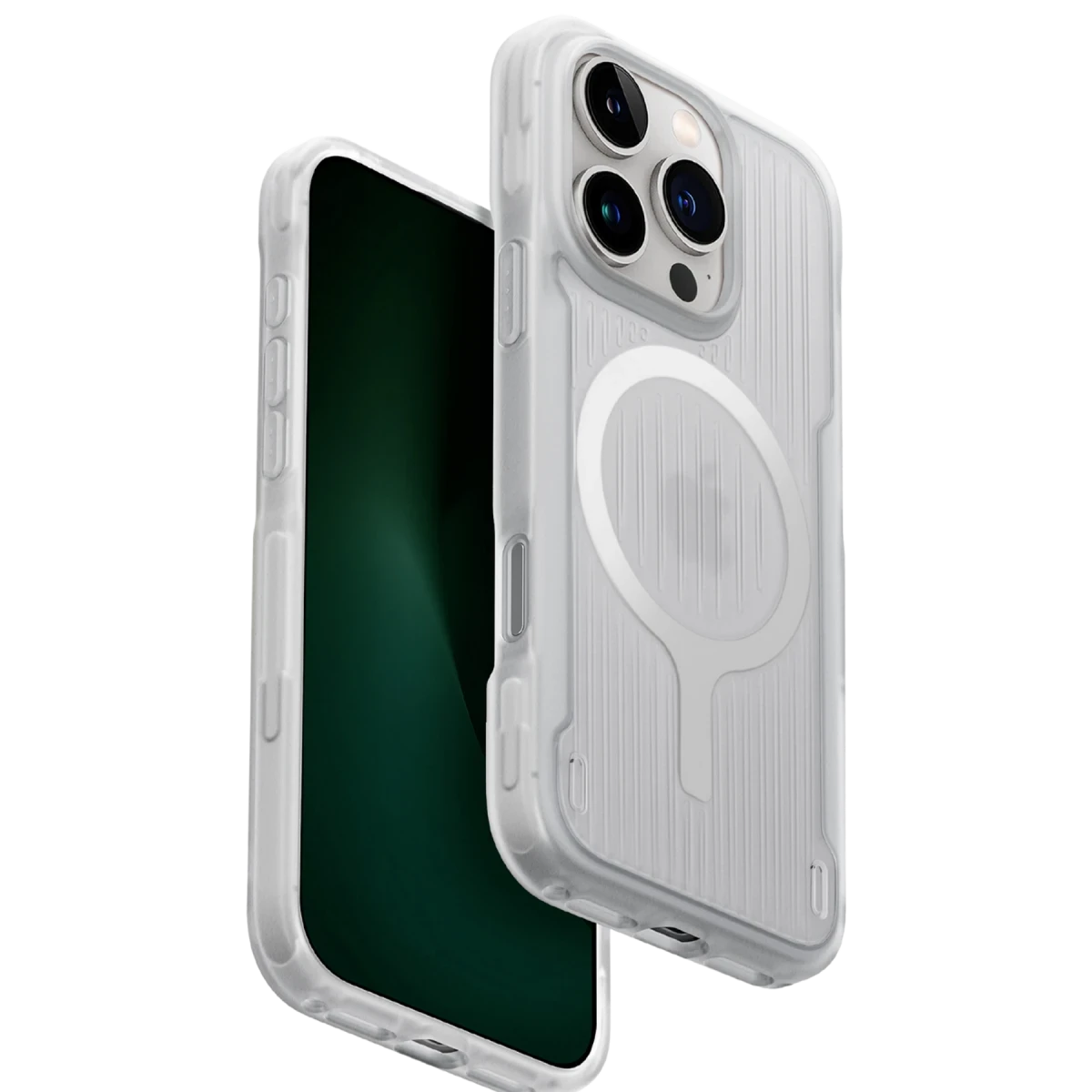 Uniq Apple iPhone 16 Pro Max Combat Active Magsafe Kapak - Şeffaf Fosforlu